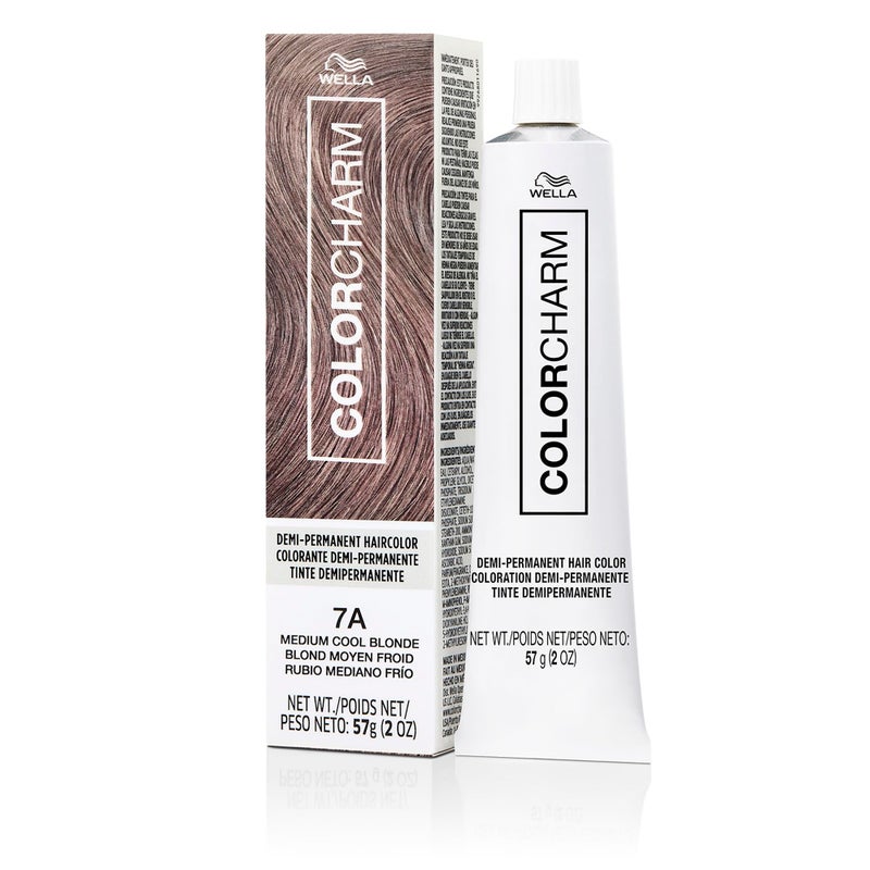 COLORCHARM Demi Permanent Hair Color 7A Medium Cool Blonde Gloss, Refresh & Tone 2 Fl Oz - Image 1