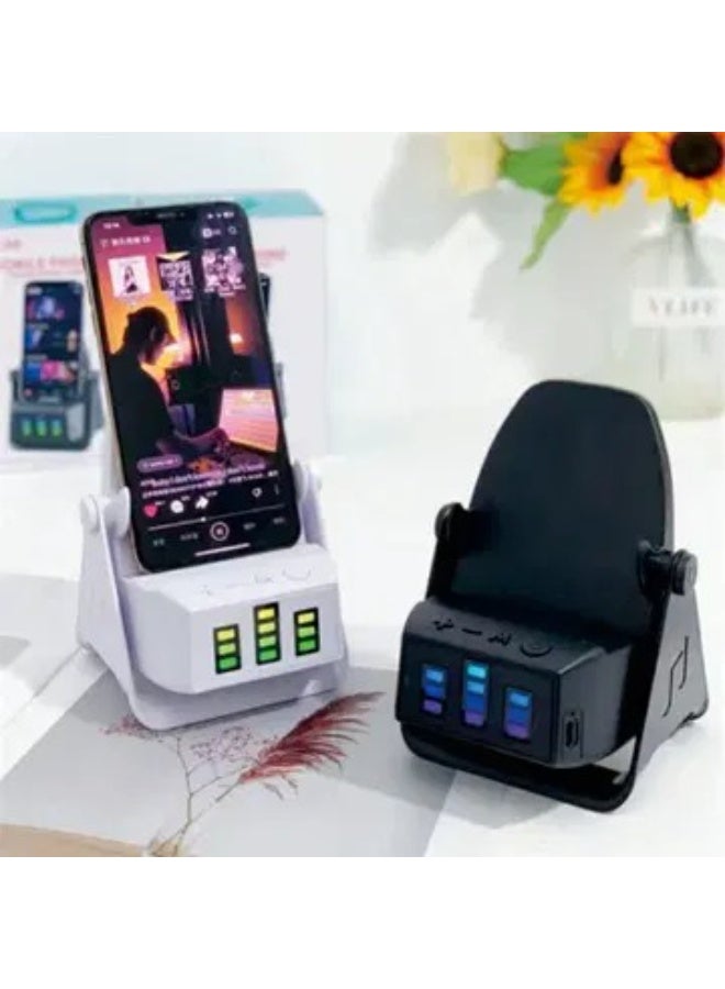 ACLIX Multifunctional Induction Bluetooth Speaker – Adjustable Phone Stand with RGB Rhythm Lights - Image 2