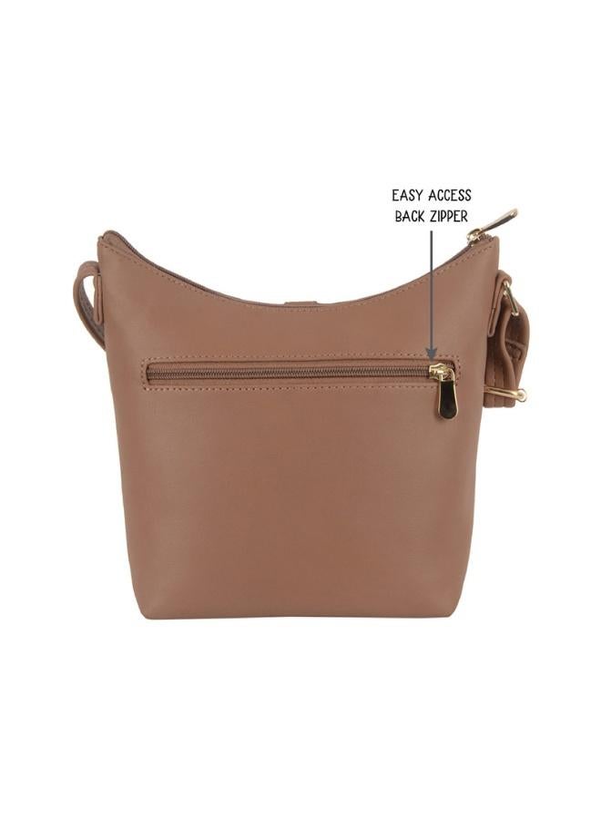 Baggit Women Beige Sling Bag Small Size | Ladies Stylish Casual Cross Body Purse Handbag - Image 4