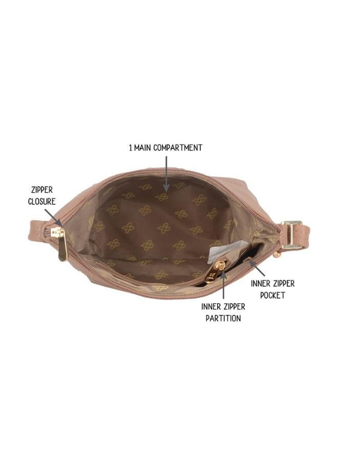 Baggit Women Beige Sling Bag Small Size | Ladies Stylish Casual Cross Body Purse Handbag - Image 5