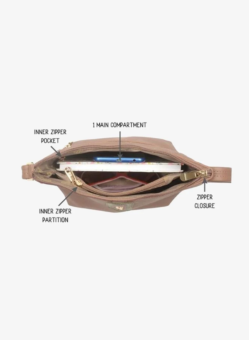 Baggit  Baggit Women Beige Sling Bag Small Size | Ladies Stylish Casual Cross Body Purse Handbag for Women | Best Price UAE
