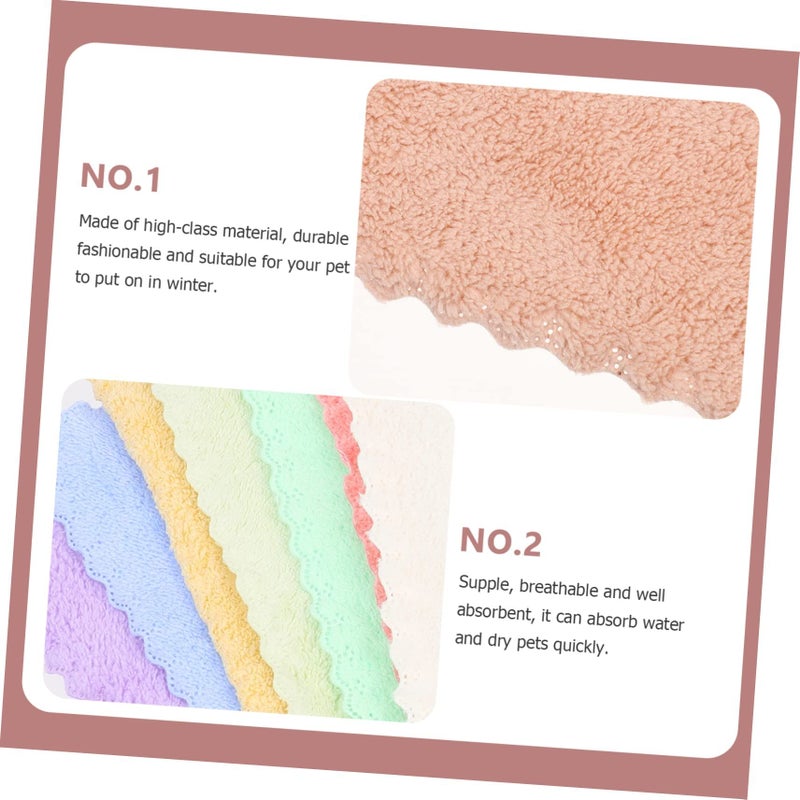 Soft Coral Fleece Pet Shower Towel Absorbent Bath Towel Bedding Cage Liner for Small Animals - Image 5