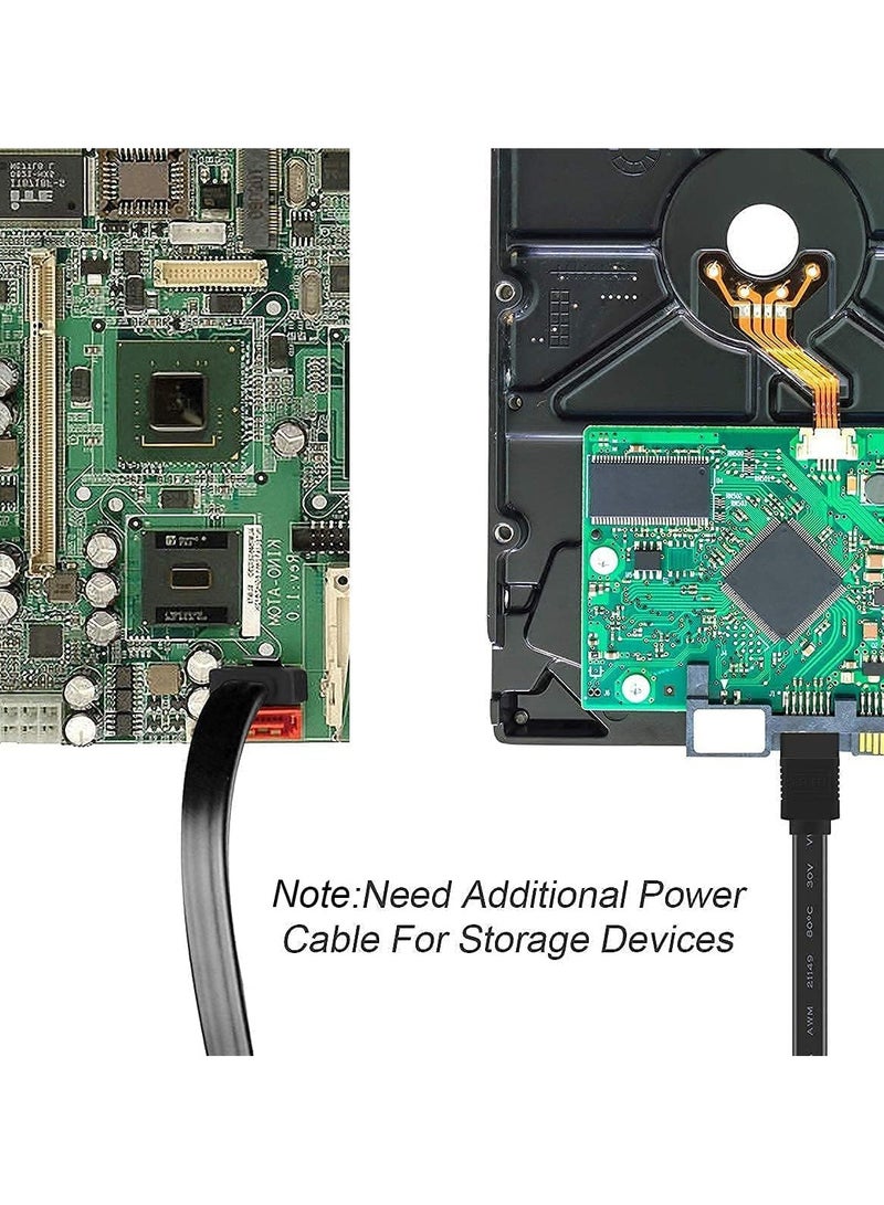 كابل SATA III، كابل بيانات HDD SDD مستقيم بسرعة 6 جيجابت في الثانية، كابل SATA 3.0 لمحرك الأقراص الصلبة SATA HDD، SSD، محرك الأقراص المضغوطة، ناسخ الأقراص المضغوطة، 15.75 بوصة - Image 4