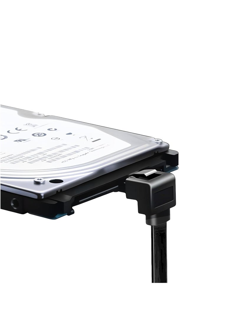 كابل SATA III، كابل بيانات HDD SDD مستقيم بسرعة 6 جيجابت في الثانية، كابل SATA 3.0 لمحرك الأقراص الصلبة SATA HDD، SSD، محرك الأقراص المضغوطة، ناسخ الأقراص المضغوطة، 15.75 بوصة - Image 5