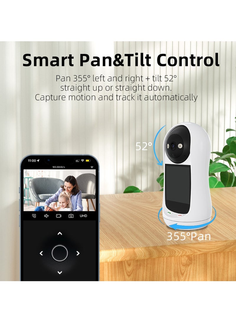 Sharpdo 2MP Wireless Baby Monitor Two-Way Intercom Temperature Display Music Player Baby Care Device - Image 3