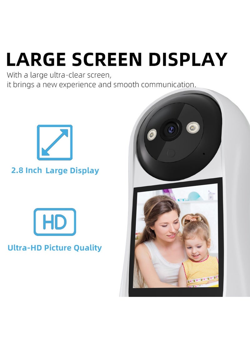 Sharpdo 2MP Wireless Baby Monitor Two-Way Intercom Temperature Display Music Player Baby Care Device - Image 5