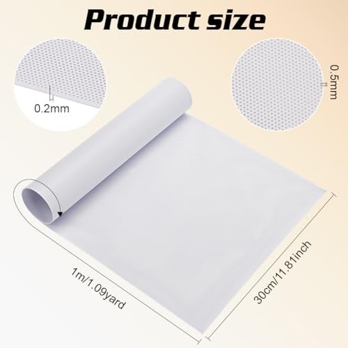 BENECREAT Custom Fursuit Eye Mesh, 39x11.8inch White PVC Plastic Net 0.2mm Thick Waterproof Printable Mesh for Furries Cosplay, Props, Fursuits, Craft Making, Hole: 0.5mm - Image 2