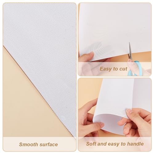 BENECREAT Custom Fursuit Eye Mesh, 39x11.8inch White PVC Plastic Net 0.2mm Thick Waterproof Printable Mesh for Furries Cosplay, Props, Fursuits, Craft Making, Hole: 0.5mm - Image 4