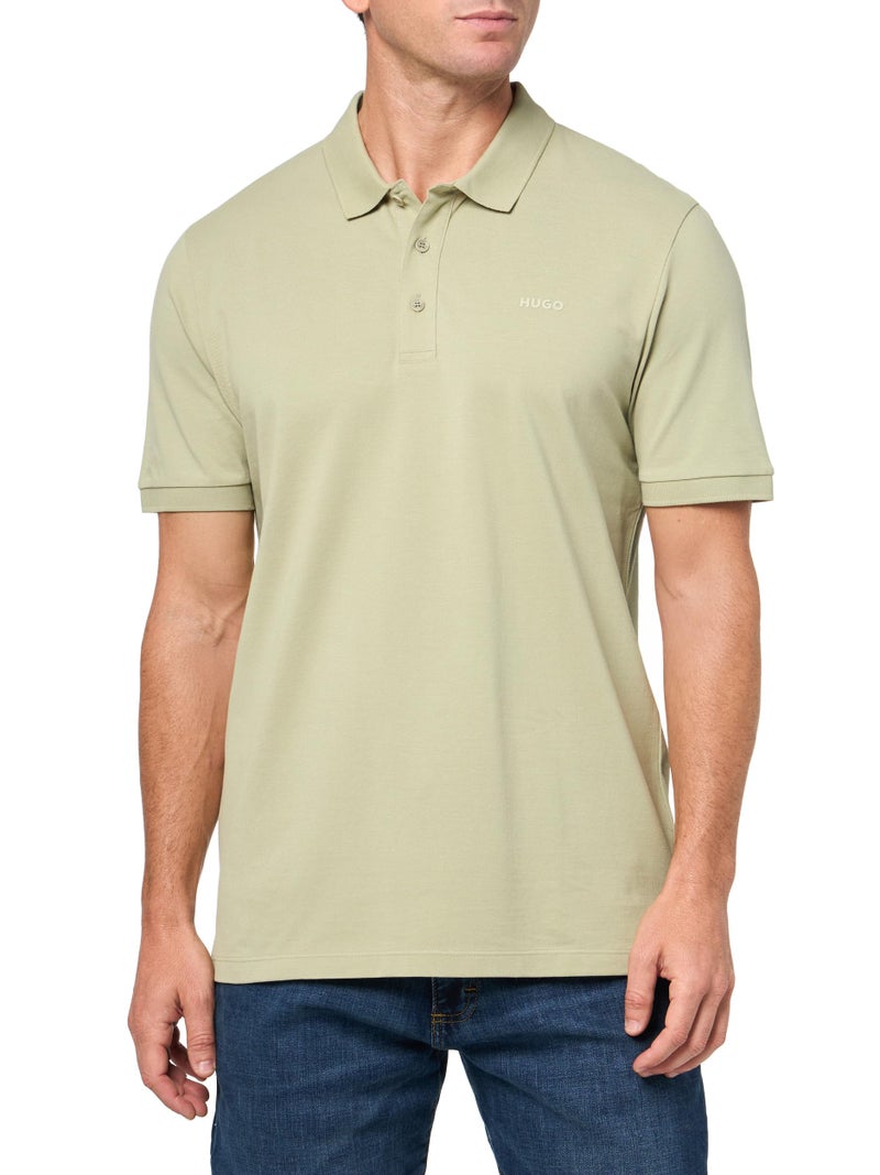 HUGO Regular Fit Short Sleeve Polo Shirt Green Tea M