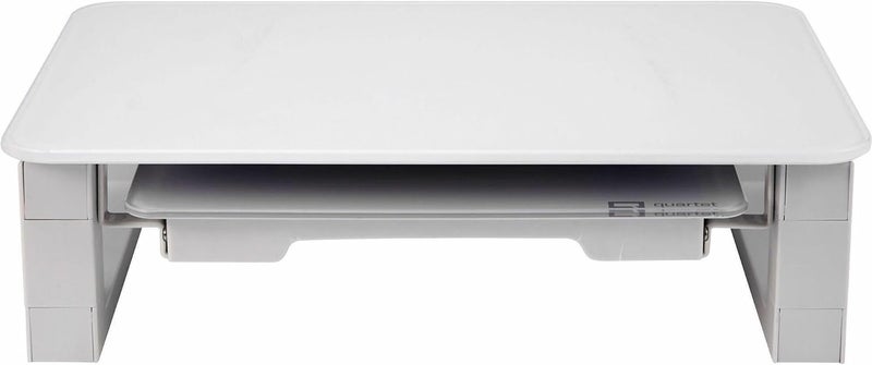 Quartet Quartet Desktop Glass Monitor Riser for Computer with DryErase Board Adjustable Height Q090GMRW01 - Image 1