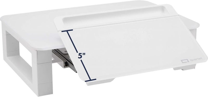 Quartet Quartet Desktop Glass Monitor Riser for Computer with DryErase Board Adjustable Height Q090GMRW01 - Image 3