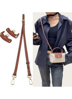 Arabest Leather Purse Straps Replacement Crossbody Shoulder Strap Adjustable for for Mini Le PLIAGE Handbag Purse（Gray）  - Image 2