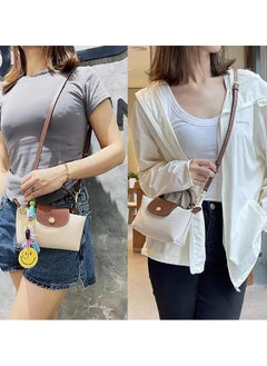 Arabest Leather Purse Straps Replacement Crossbody Shoulder Strap Adjustable for for Mini Le PLIAGE Handbag Purse（Gray）  - Image 4