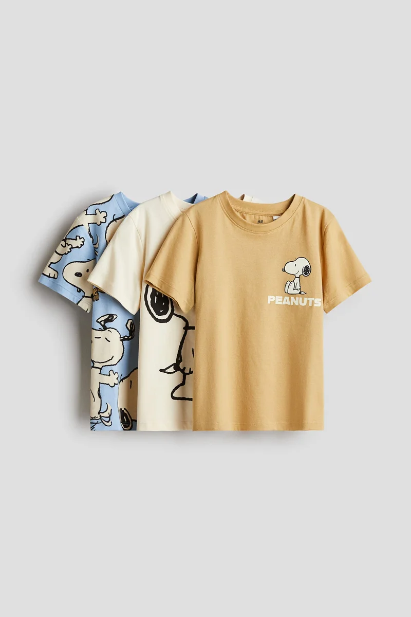 H&M 3-pack printed T-shirts