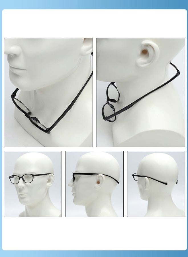 JM 2 Pack Magnetic Reading Glasses for Men Women, Hang Neck Blue Light Blocking Computer Readers Black & Tortoise +2.0 - Image 5