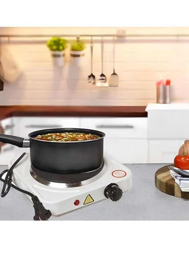 Spaceshoop Electric Hot Plate Portable Single Burner Hot Plate with Non Stick Coating Overheat Protection Designed for Indoor Outdoor Cooking (1000 W)  - Image 5
