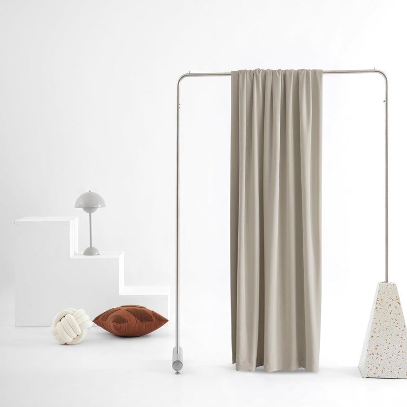 Mumfas Taupe Velvet Stretains لغرفة النوم 96 بوصة طول 2 لوحات - خفيفة الكاكي ستائر طويلة لغرفة المعيشة 52 في 96 بوصة - Image 5