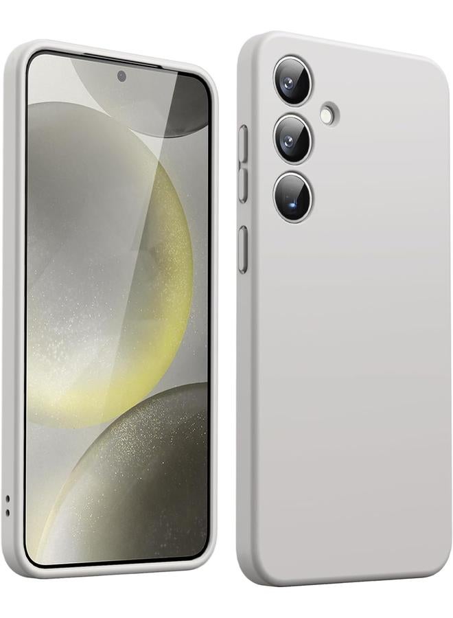 جي تيك جراب رفيع مناسب لهاتف Samsung Galaxy S24 5G مع عدسة كاميرا حماية كاملة من مادة TPU الناعمة وغطاء حماية رفيع للهاتف بلمسة نهائية غير لامعة ومقاوم للصدمات فضي - Image 1