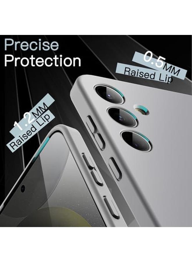 جي تيك جراب رفيع مناسب لهاتف Samsung Galaxy S24 5G مع عدسة كاميرا حماية كاملة من مادة TPU الناعمة وغطاء حماية رفيع للهاتف بلمسة نهائية غير لامعة ومقاوم للصدمات فضي - Image 5