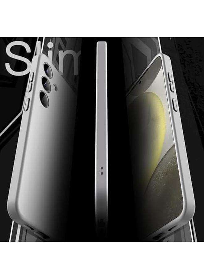 جي تيك جراب رفيع مناسب لهاتف Samsung Galaxy S24 5G مع عدسة كاميرا حماية كاملة من مادة TPU الناعمة وغطاء حماية رفيع للهاتف بلمسة نهائية غير لامعة ومقاوم للصدمات فضي - Image 3