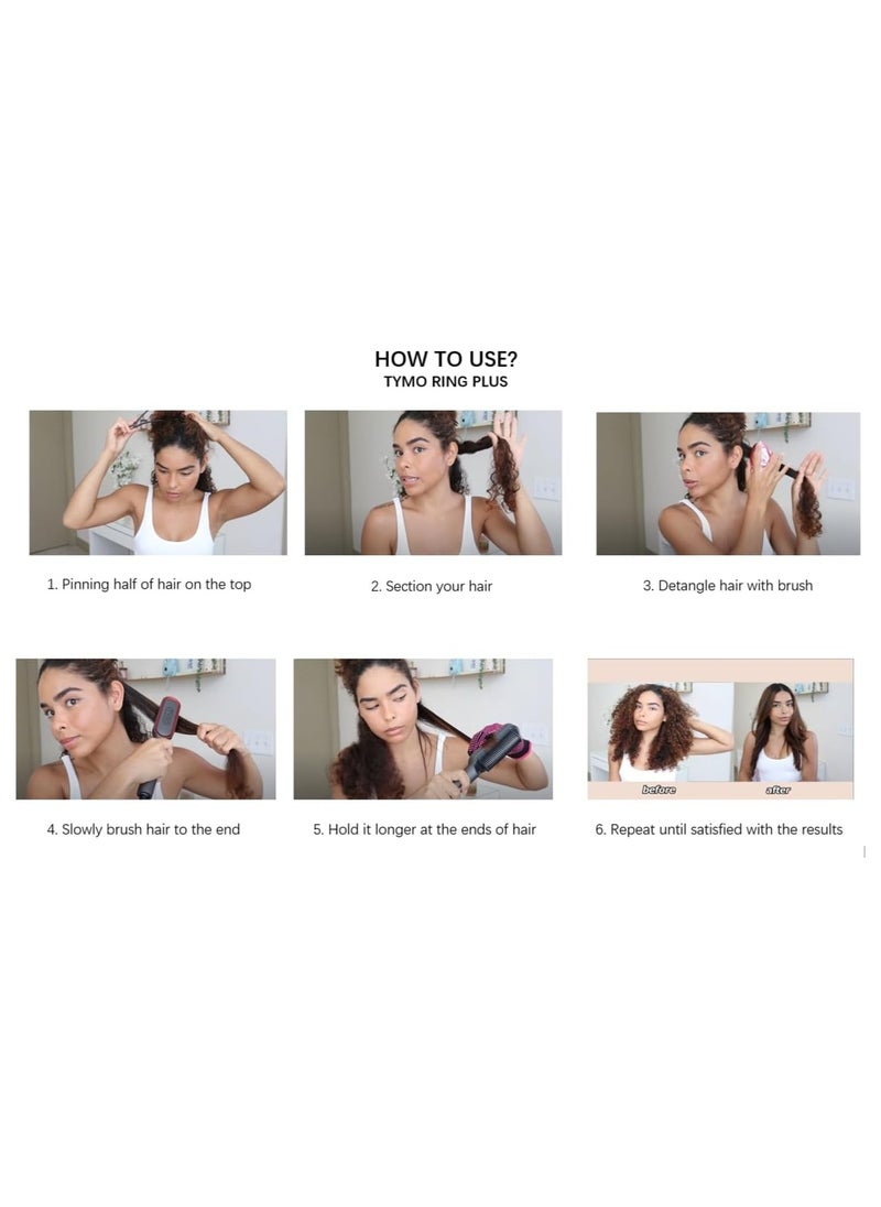 TYMO RING Plus Hair Straightener Brush
