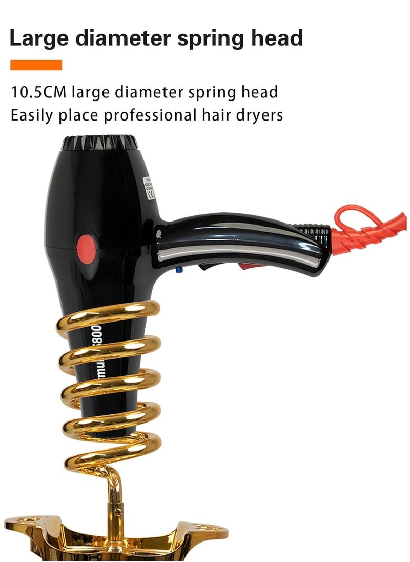 Meishida Floor-Standing Hair Dryer Holder Stand, Blow Dryer Rack with Metal Base (Gold)  - Image 3