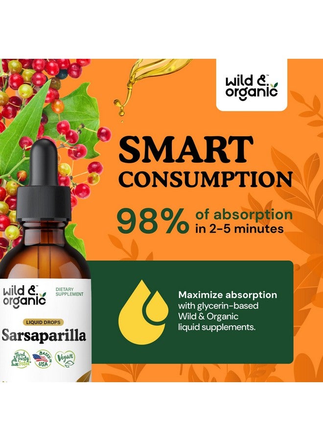 Wild & Organic Sarsaparilla Root Drops - Detox Cleanse Drops - Sarsaparilla Powder Based Tincture - Vegan, Sugar & Alcohol-Free Liquid Supplement - 2 fl oz - Image 4