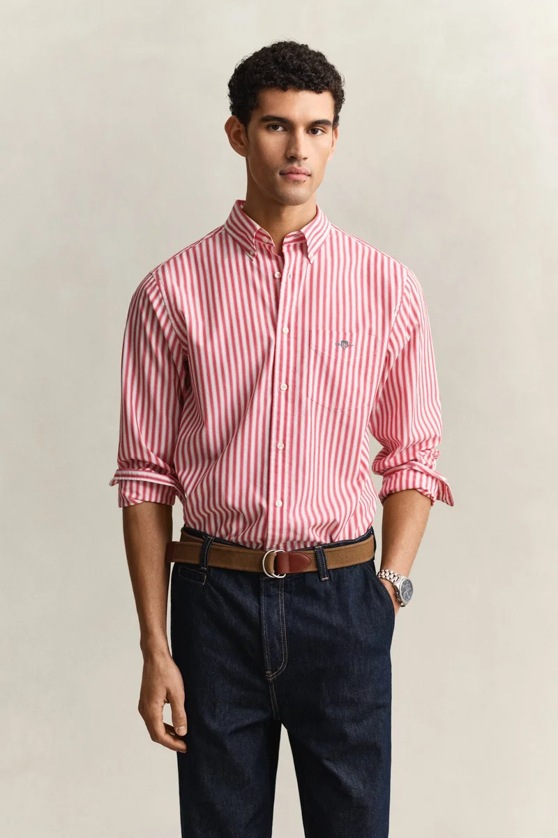 GANT  Regular Classic Poplin Stripe Shirt for Men | Best Price UAE