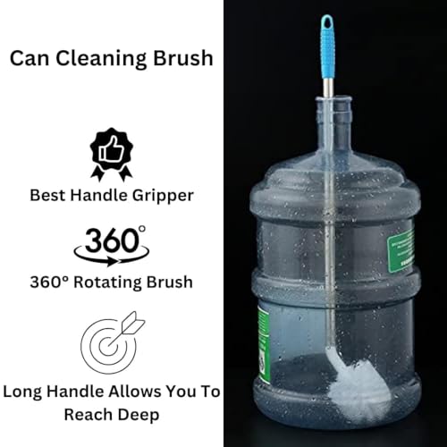 PUTHAK 1pc, Long-Handled 360° Rotating Water Bottle Cleaning Brush with 1pc Heavy-Duty Water Bottle Lifter Easy Carry Handle, Combo of 2 (Note: Bottle Not Included) - Image 4
