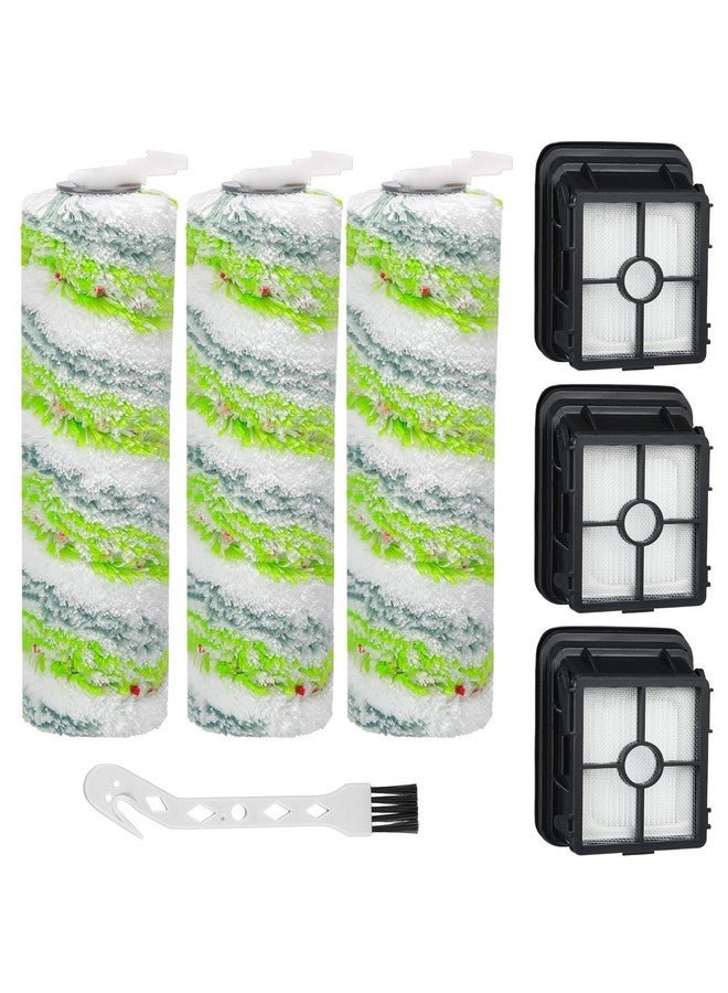 isinlive 3 Pack Multi-Surface Pet Brush Rolls 2788 and Vacuum Filters 1866 Compatible with Bissell CrossWave Max 2554 2554A 2590 2593 2596, HydroSteam 35151 3515 35152 3513 3518 Vacuums, Part 1618641, 1608684  - Image 1