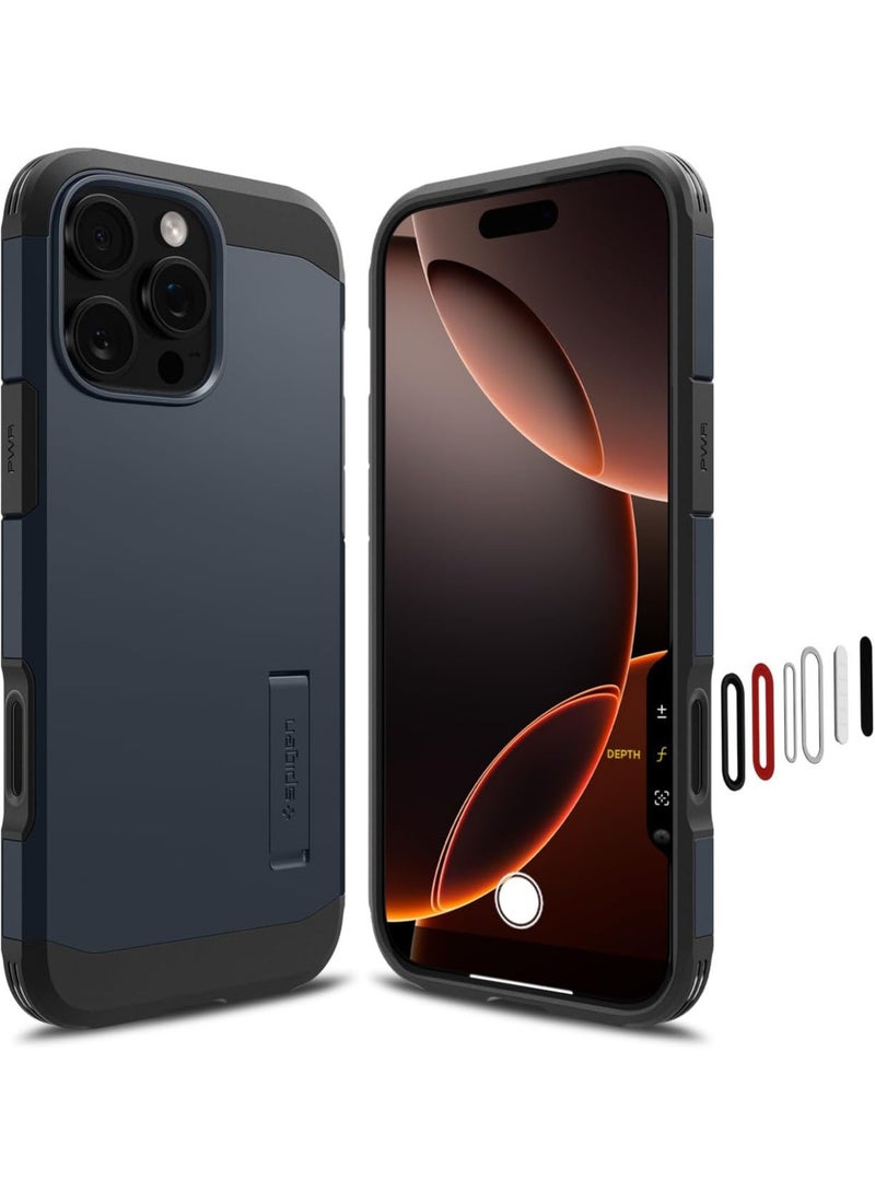 Spigen Tough Armor T (Ai) MagFit AI iPhone 16 Pro MAX Case Cover [Camera Control Button] MagSafe with Kickstand - Metal Slate  - Image 1