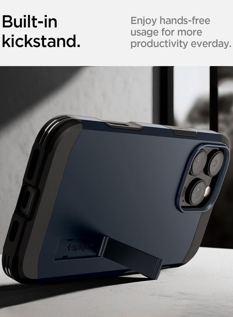 Spigen Tough Armor T (Ai) MagFit AI iPhone 16 Pro MAX Case Cover [Camera Control Button] MagSafe with Kickstand - Metal Slate  - Image 5