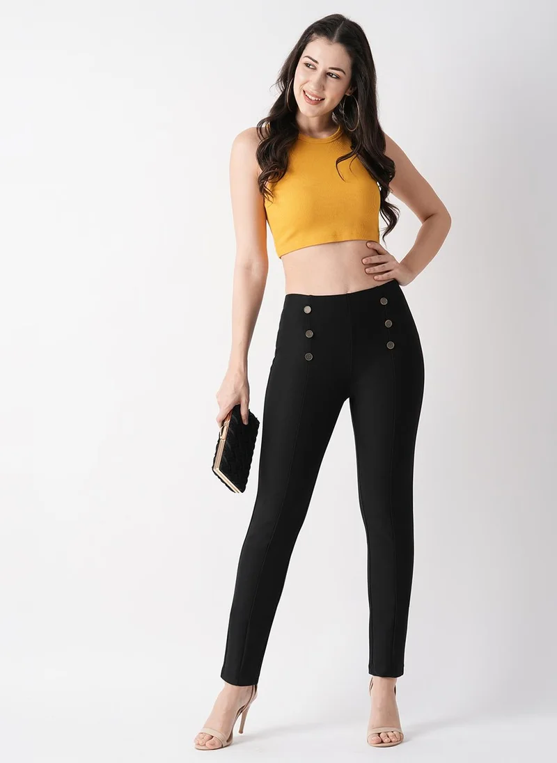 جلو باص جلوبس تريجينجز نسائي بقصة ضيقة و تفاصيل أزرار أمامية