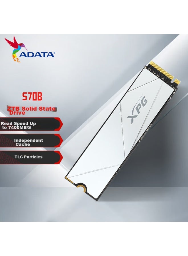 Adata 2tb Ssd M.2 Interface Pcie 4.0 Xpg Yilong S70blade-w White, Compatible With Ps5 Deepseek Hardware - Image 1