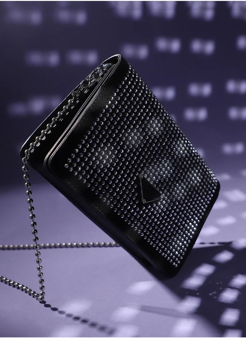 Haute Sauce Studded Triangle Sling Bag - Black