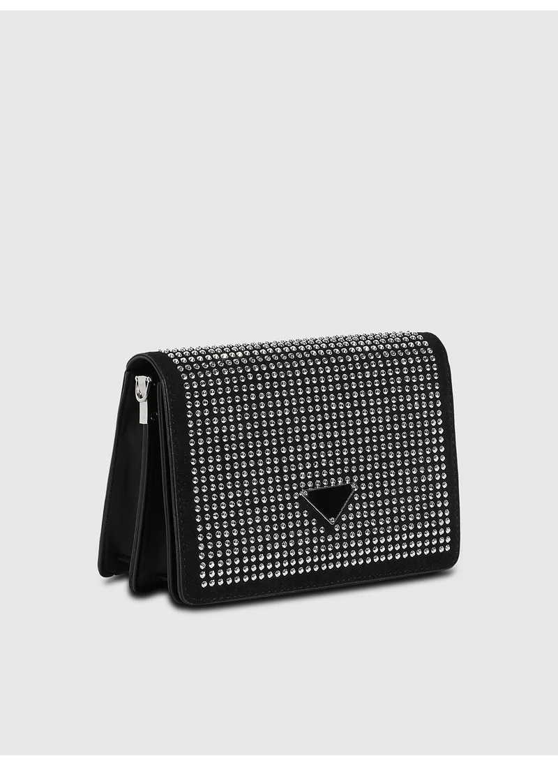 Haute Sauce Studded Triangle Sling Bag - Black