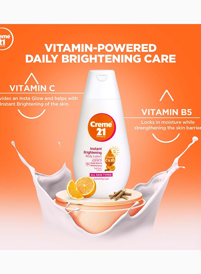 Creme 21 Instant Brightening Body Lotion | Soft Moisturisation with Vitamin C & Pro-B5 | Instant Glow from Day 1 | Even-Toned Skin & SPF 15 Daily Protection | Non-Sticky | Born in Germany - Image 2