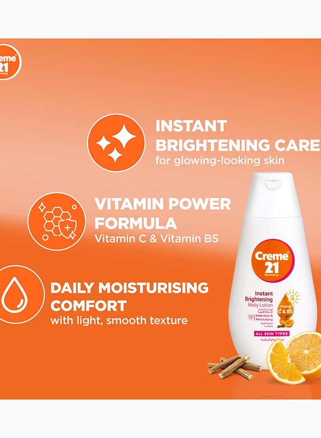Creme 21 Instant Brightening Body Lotion | Soft Moisturisation with Vitamin C & Pro-B5 | Instant Glow from Day 1 | Even-Toned Skin & SPF 15 Daily Protection | Non-Sticky | Born in Germany - Image 3