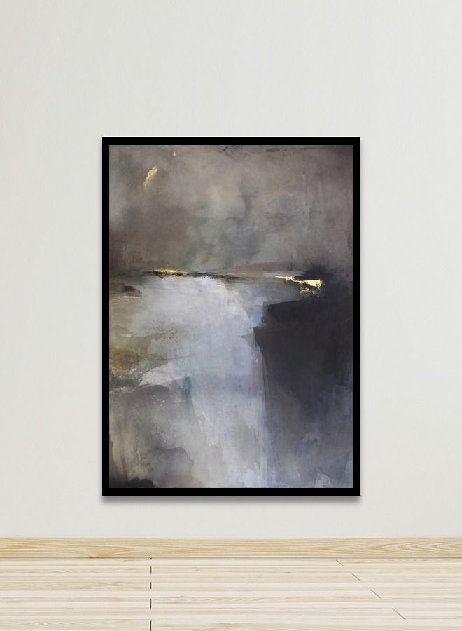 ماركتنا لوحة جدارية قماشية فنية لتزيين الحائط بتصميم عصري مع برواز اسود مجوف  مقاس 120x80سم قطعة واحدة - Image 1