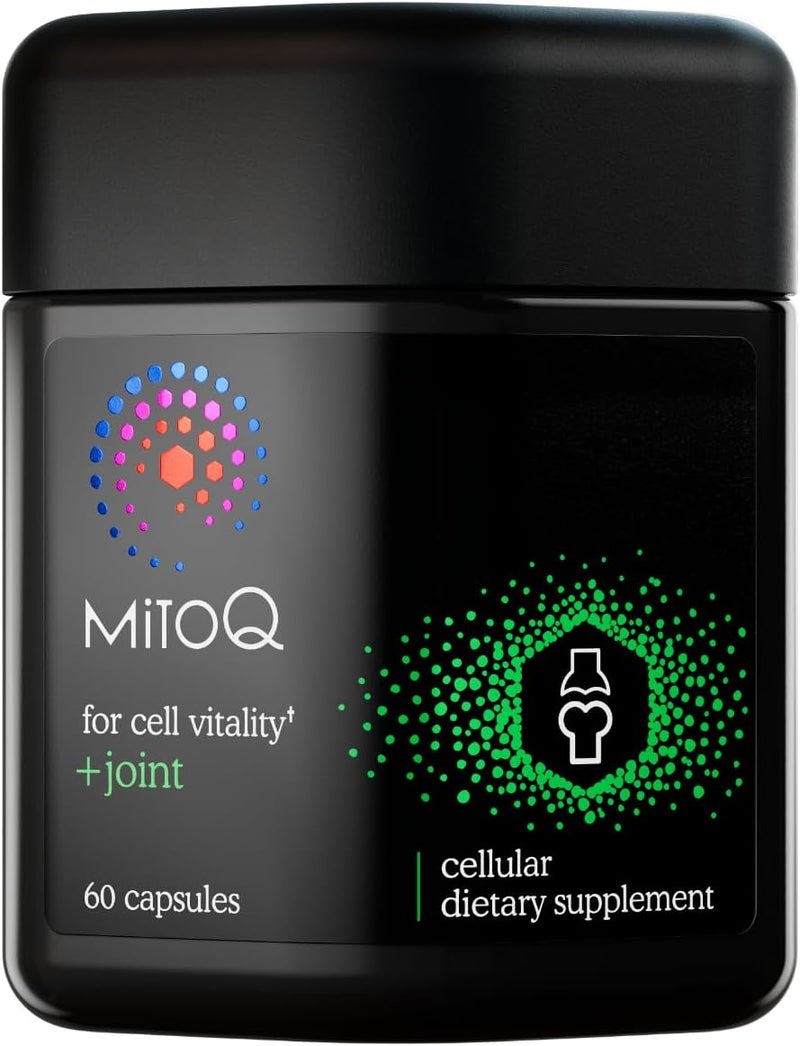MitoQ Joint Advanced CoQ10 Antioxidant Supplement  Contains Mitoquinol Mesylate  Green Lipped Mussel Omega Oil Extract  Supports Healthy Joint Mobility and Cell Vitality 60 Softgel Capsules - Image 1
