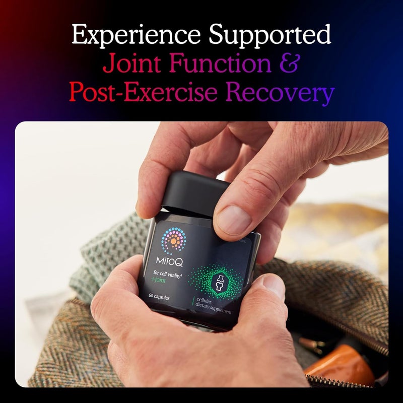 MitoQ Joint Advanced CoQ10 Antioxidant Supplement  Contains Mitoquinol Mesylate  Green Lipped Mussel Omega Oil Extract  Supports Healthy Joint Mobility and Cell Vitality 60 Softgel Capsules - Image 5