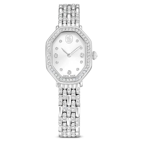 Swarovski Dextera Octagon Watch Swiss Made Metal Bracelet Silver Tone Stainless Steel - Image 1