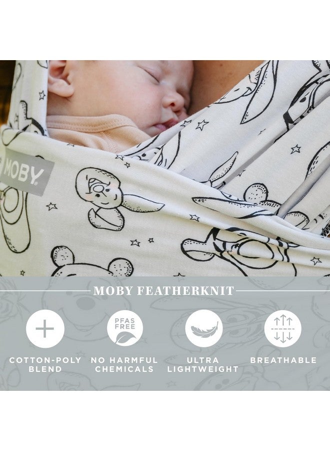 Moby Baby Wrap Carrier Featherknit for Newborns to Toddlers (8-33lbs), Infant Sling Carrier, Lightweight & Hands Free Design, Adjustable for All Body Types (Disney's Winnie The Pooh & Pals) - Image 4