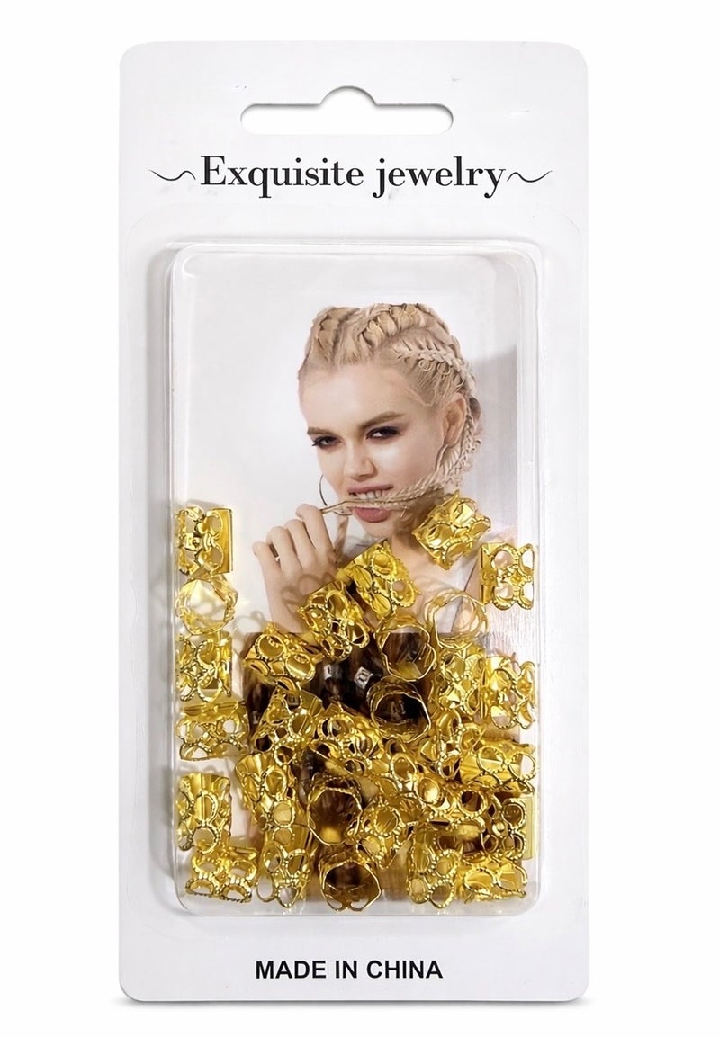 30 قطعة من حلقات إكسسوارات الشعر والحجاب الذهبية أنيقة للحفلات والمناسبات الخاصة - Image 2