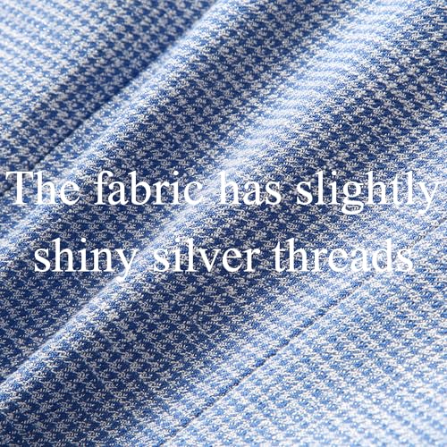 TRONSTORE Women's Suit 2 Piece Set Business Pants Suit for Women Pinstripe Houndstooth Blazer Blue XXXL - Image 2