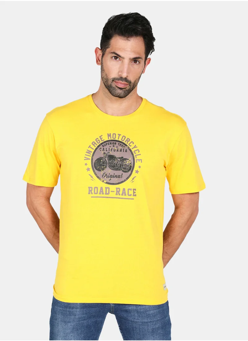 DRIP Graphic Printed Crew Neck T-Shirt