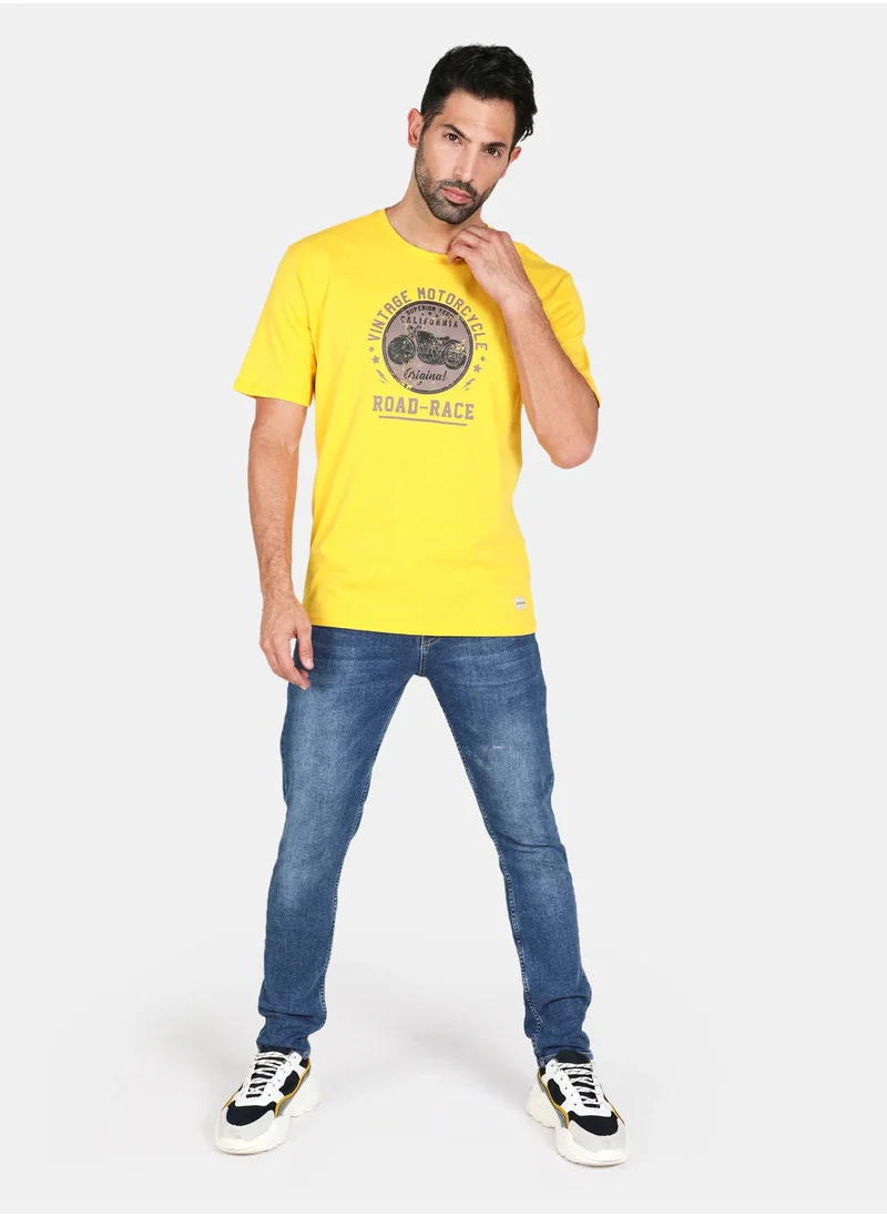 DRIP Graphic Printed Crew Neck T-Shirt