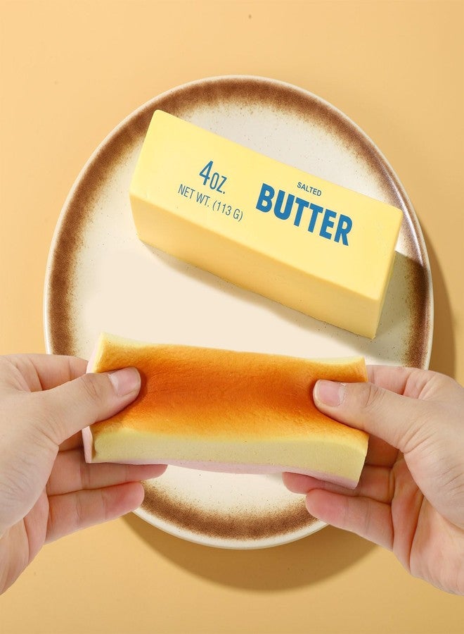 Sinbana Squeeze Butter Toy, PU Funny Slow Rising Butter Stick & Cheese Squeeze Toy for Office School Home Anxiety Relieving and Decompression Imitation Gifts - Image 5