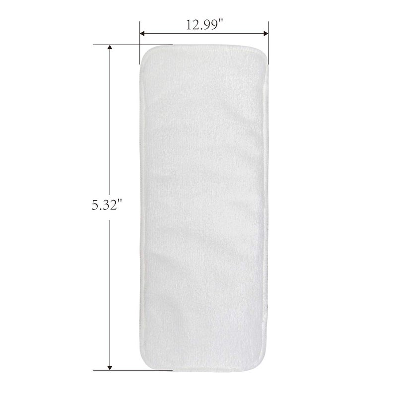 ALVABABY 12pcs Microfiber Inserts,Soft Cloth Diaper Liner,3-Layer Absorbent Inserts,Reusable for Baby Cloth Diapers 12T - Image 2