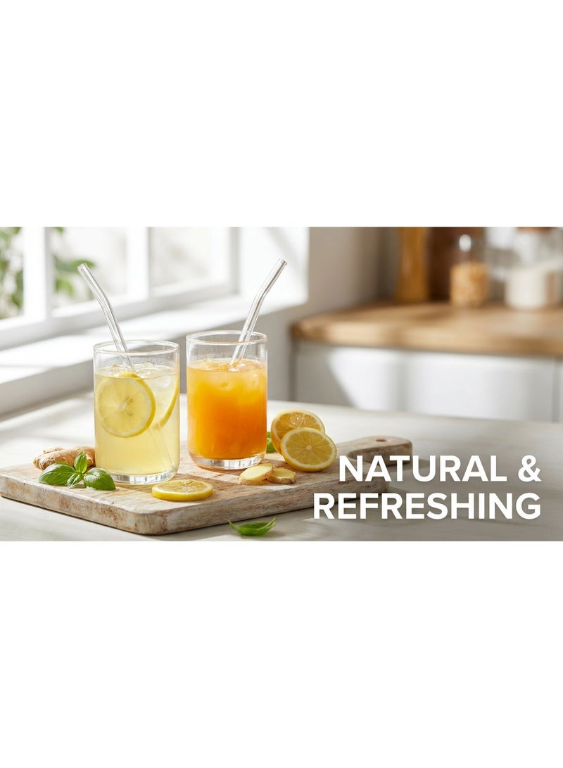 KINGMAZI 12 Pcs Glass Straws Shatter Resistant With Cleaning Brush Dishwasher Safe Bar Drinking Straws Perfect For Cocktail Smoothies Coffee Juice Clear - Image 5